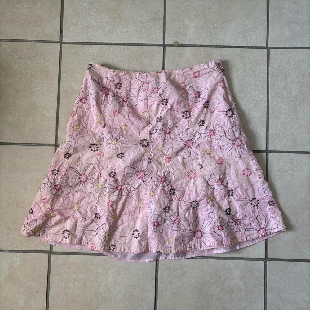 Floral Pink Midi Skirt